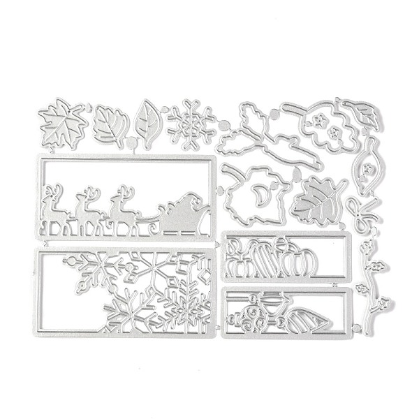 

PandaHall Carbon Steel Embossing Knife Die Cutting for DIY Template, Decorative Embossing DIY Paper Card, Christmas Theme Pattern, Matte...