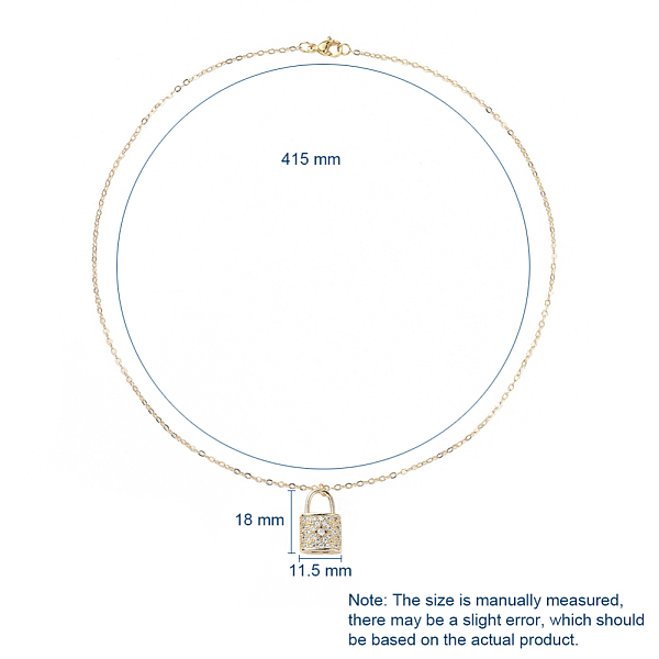

PandaHall Brass Micro Pave Cubic Zirconia Pendant Necklace, with Brass Cable Chains, 304 Stainless Steel Lobster Claw Clasps and Cardboard...