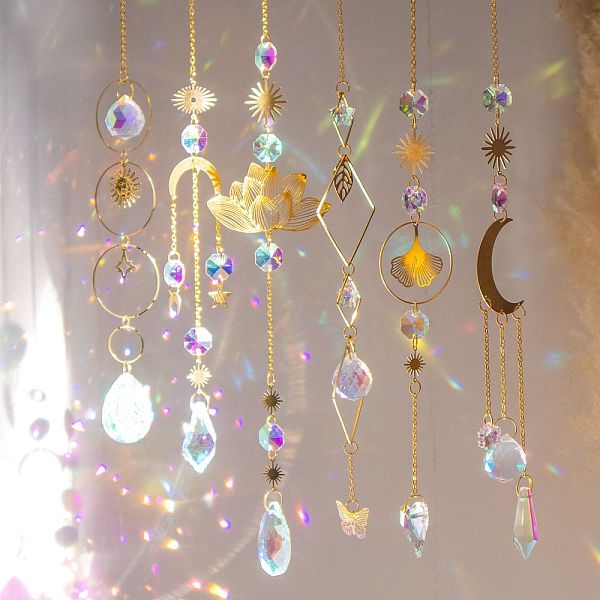6 Pcs Glass Pendant… - image