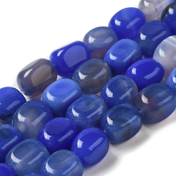 

PandaHall Natural Agate Beads Strands, Dyed & Heated, Cube, Blue, 11~12x8~9.5x8~9.5mm, Hole: 1.2mm, about 16pcs/strand, 7.48~7.72''...