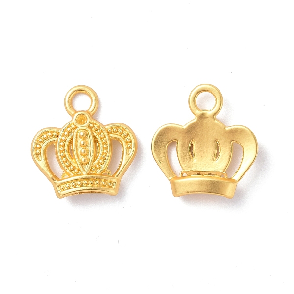 

PandaHall Rack Plating Alloy Pendant Rhinestone Settings, Cadmium Free & Lead Free & Nickle Free, Crown, Matte Gold Color, Fit for 1.5mm...