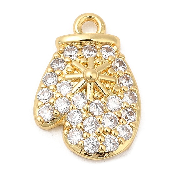 

PandaHall Rack Plating Brass Pave Cubic Zirconia Pendants, Long-Lasting Plated, Cadmium Free & Lead Free, Glove, Real 18K Gold Plated..., Clear