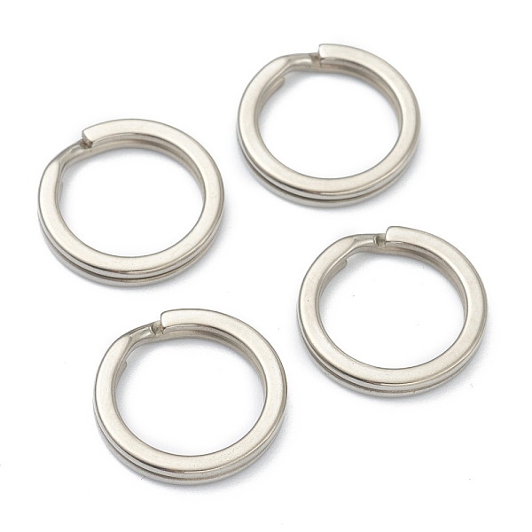 

PandaHall 304 Stainless Steel Keychain Clasp Findings, Split Key Rings, Stainless Steel Color, 15x2mm 304 Stainless Steel Ring