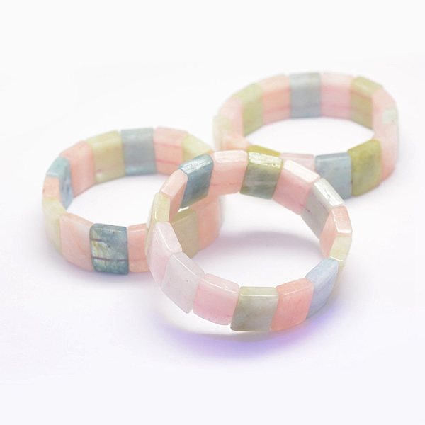 

PandaHall Natural Morganite Stretch Bracelets, 2-1/8 inch(53mm) Morganite