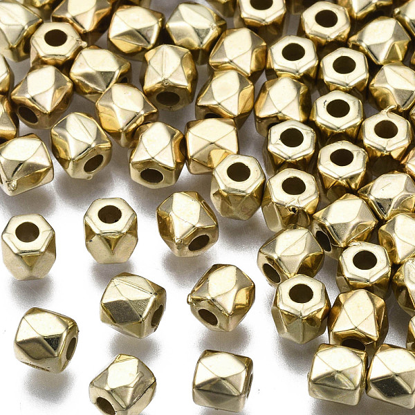 

PandaHall CCB Plastic Barrel Beads, Faceted, Light Gold, 4.5x4.5mm, Hole: 1.8mm Plastic Barrel
