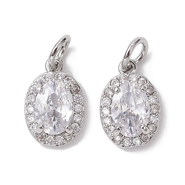 

PandaHall Brass Micro Pave Clear Cubic Zirconia Charms, with Jump Ring, Oval, Platinum, 12x8x3.5mm, Hole: 3.4mm Brass+Cubic Zirconia Oval...
