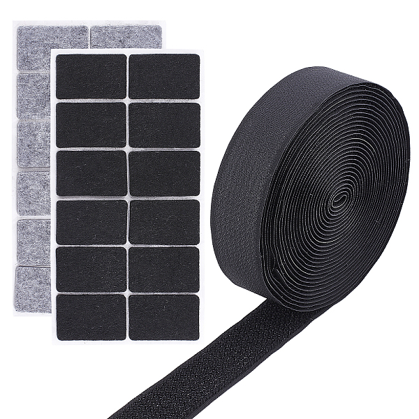 

PandaHall CHGCRAFT Nylon Reusable Cable Straps Cable Ties & Felt Pad Stickers, Mixed Color, 30x1mm Nylon Multicolor