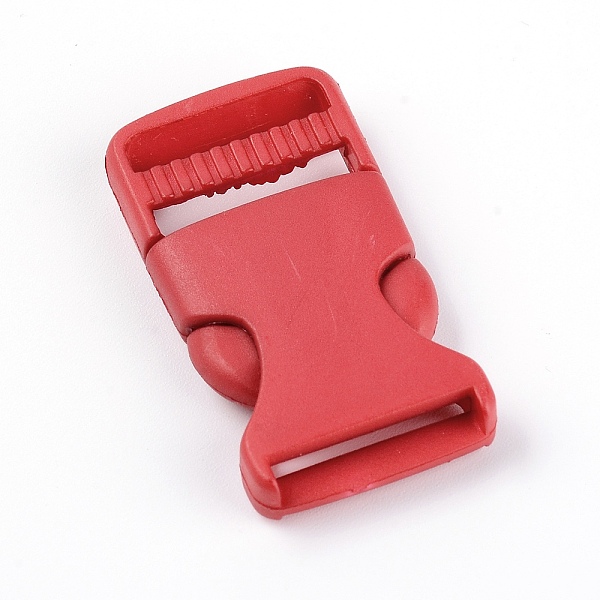

PandaHall Nylon Side Release Buckles, Survival Bracelet Clasps, Red, 57x30x9.5mm, Hole: 5x25mm Plastic Red