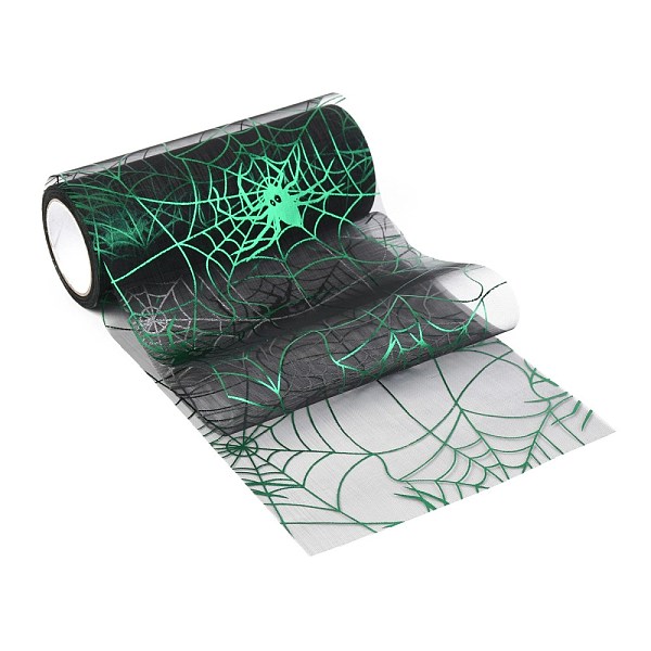 

PandaHall Halloween Deco Mesh Ribbons, Sparkle Tulle Fabric, for DIY Craft Gift Packaging, Home Party Wall Decoration, Spider & Spider Web...