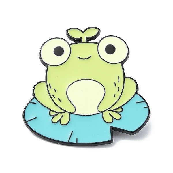 

PandaHall Enamel Pin, Alloy Brooch for Backpack Clothes, Cadmium Free & Lead Free, Frog, Light Green, 30x30.5x1.5mm Alloy+Enamel Frog