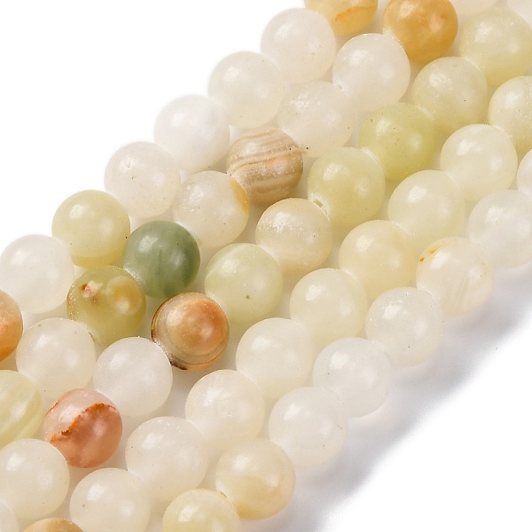 Natural Green Banded Calcite(Afghan Jade) Beads Strands