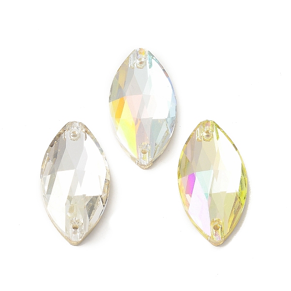 

PandaHall Horse Eye Shape Sew on Rhinestone, K5 Glass Rhinestone, 2-Hole Link, Plated Flat Back, Sewing Craft Decoration, Mixed Color..., Multicolor