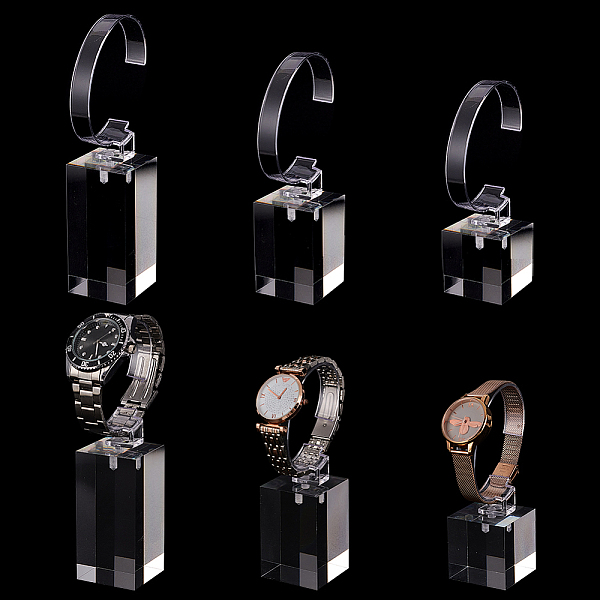 3Pcs 3 Styles CShaped Single Watch Display Stands