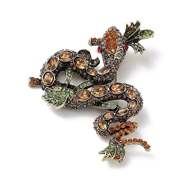 

PandaHall Alloy Rhinestone Brooch, Snake, Colorful, 88.5x77x18.5mm Alloy+Rhinestone Snake Multicolor