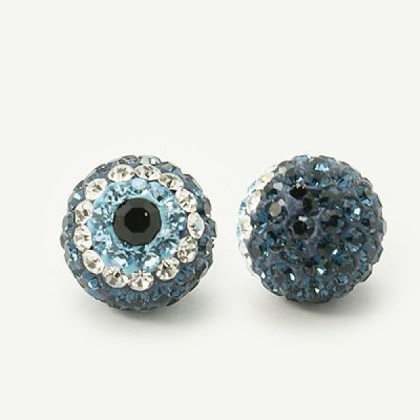 

PandaHall Austrian Crystal Beads, Pave Ball Beads, with Polymer Clay inside, Round, Evil Eye, 207_Montana, 10mm, Hole: 1mm Polymer..., Blue