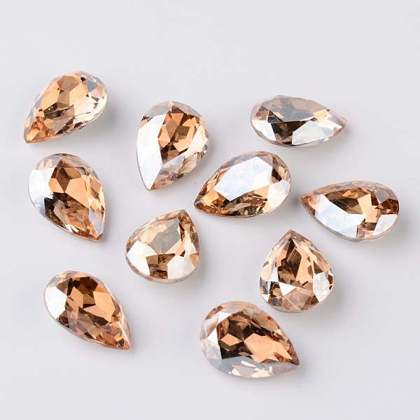 

PandaHall Faceted Teardrop K9 Glass Rhinestone Cabochons, Pointed Back & Back Plated, Grade A, Mixed Color, 18x13x6mm Glass Rhinestone..., Multicolor