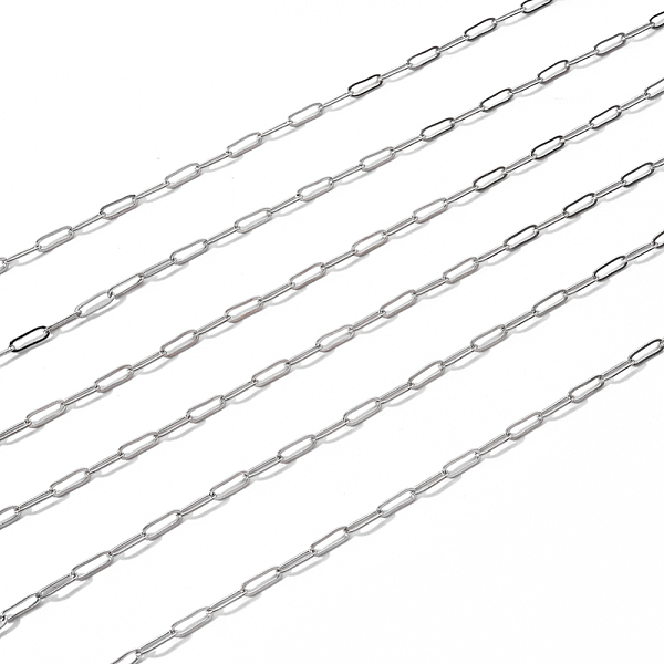 

PandaHall Brass Paperclip Chains, Drawn Elongated Cable Chains, Soldered, with Spool, Long-Lasting Plated, Platinum, 7.5x3x0.5mm, about...