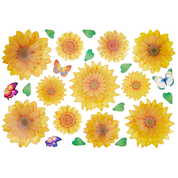 

PandaHall PVC Wall Decoration, Decorative Wall Stickers, Rose Pattern, 636x364x8mm Plastic Flower Red