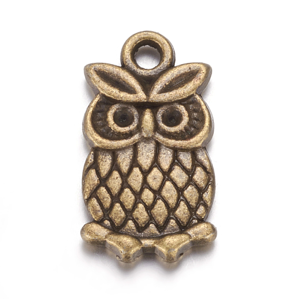 

PandaHall Metal Alloy Pendants Rhinestone Settings, Lead Free and Cadmium Free, for Halloween, Owl, Antique Bronze, 20x10x2mm, Hole: 2mm...