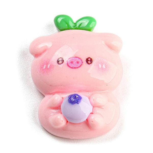 

PandaHall Pig Theme Opaque Resin Cabochons, Pink, Pig, 24.5x18x8mm Resin Pig Pink