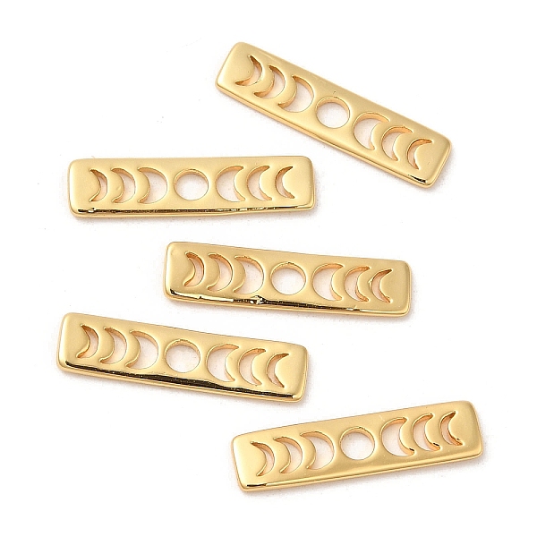 

PandaHall Brass Moon Phase Bar Pendants, Long-Lasting Plated, Rectangle, Real 18K Gold Plated, 20x5x1mm Brass Rectangle