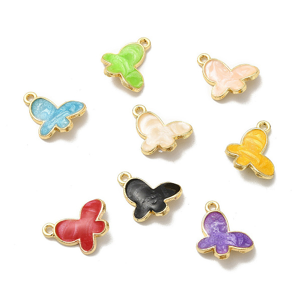 

PandaHall Alloy Enamel Pandants, Lead Free & Cadmium Free, Light Gold, Butterfly Charm, Mixed Color, 18x15x3mm, Hole: 1.6mm Alloy+Enamel..., Multicolor