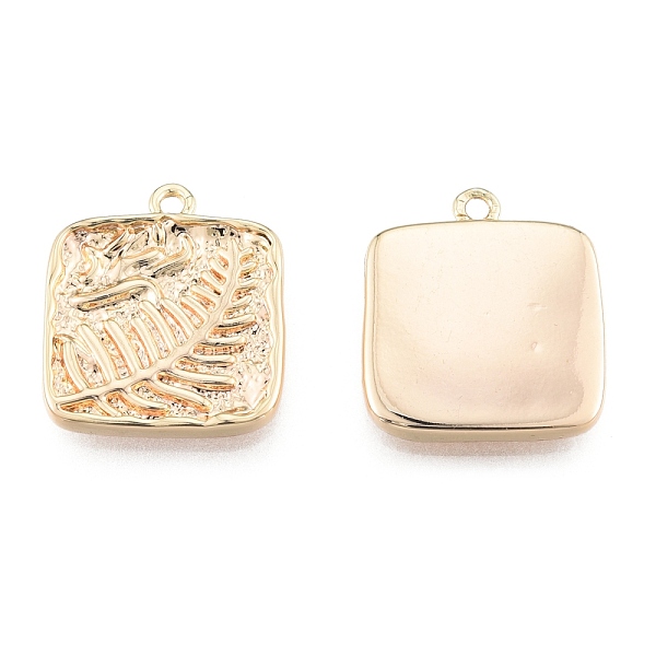 

PandaHall Brass Pendants, Cadmium Free & Nickel Free & Lead Free, Square with Wheat, Real 18K Gold Plated, 16x14x2mm, Hole: 1.2mm Brass...
