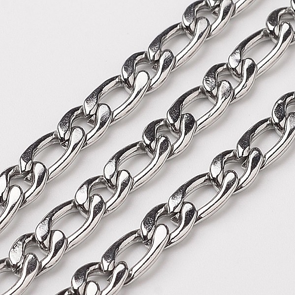 

PandaHall 304 Stainless Steel Mother-Son Chains, Unwelded, Decorative Chain, Stainless Steel Color, 11x4.5x1.2mm 304 Stainless Steel
