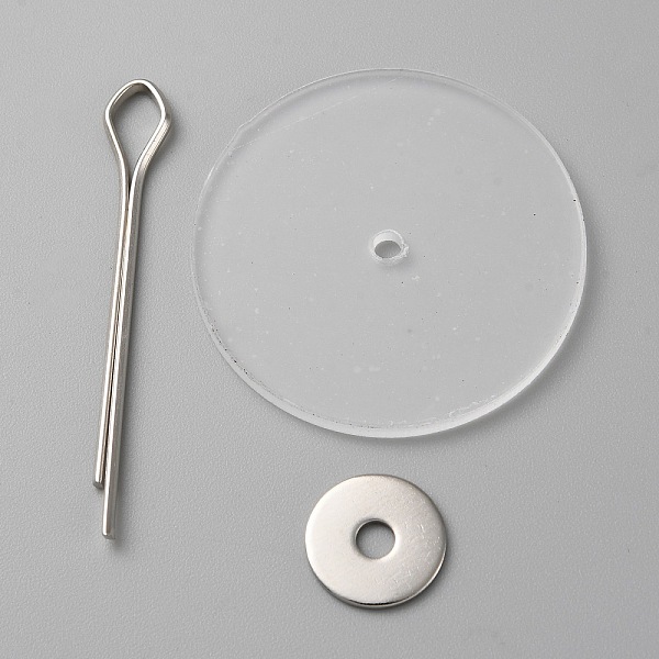 

PandaHall Doll Rotatable Joints Accessories, for DIY Crafts Toys Teddy Bear Making, with Plastic Discs, Iron Washers & Pins, Platinum..., Clear