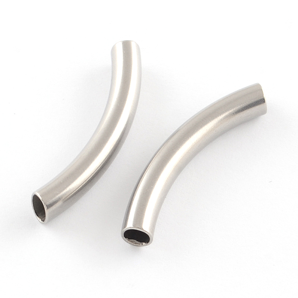 

PandaHall Stainless Steel Tube Beads, Stainless Steel Color, 40x6mm, Hole: 4mm Stainless Steel Tube