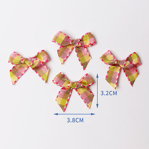 

PandaHall Handmade Woven Costume Accessories, Tartan Pattern Polyester Ribbon Bowknot, Green Yellow, 30~32x35~38x5~6mm Polyester Bowknot...