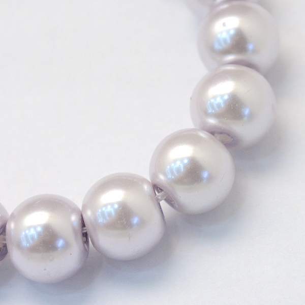 

PandaHall Baking Painted Pearlized Glass Pearl Round Bead Strands, Lavender, 10~11mm, Hole: 1.5mm, about 85pcs/strand, 31.4 inch1.5mm Glass..., Purple