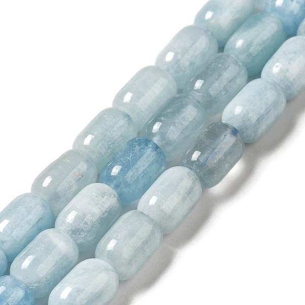 

PandaHall Natural Aquamarine Beads Strands, Column, 9x6mm, Hole: 1~1.2mm, about 20~21pcs/strand, 7.09~7.48 inch(18~19cm) Aquamarine Column