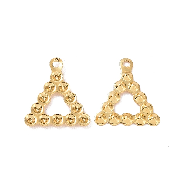 

PandaHall Ion Plating(IP) 304 Stainless Steel Pendant Rhinestone Settings, Triangle Charms, Golden, Fit For 1mm Rhinestone, 14x12x1mm, Hole...