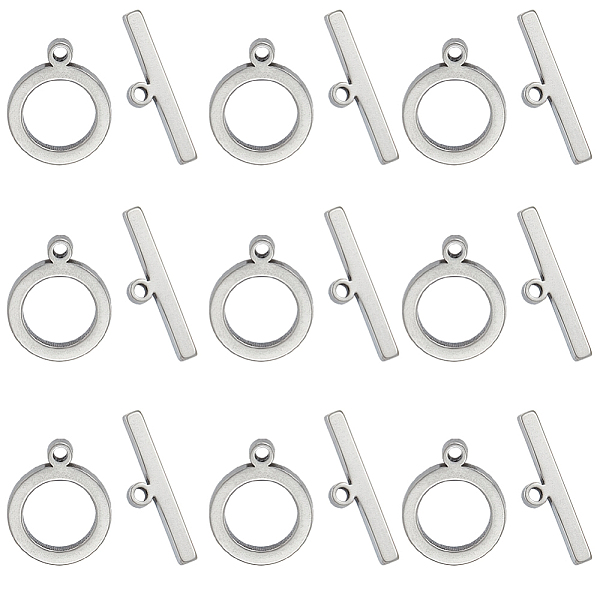 

PandaHall SUNNYCLUE 1 Box 25 Sets Toggle Bracelet Clasps Toggle Clasp Toggle Jewelry Clasps Toggle Clasps Bulk Stainless Steel OT Clasps T...
