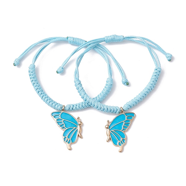 

PandaHall Alloy Enamel Pendants Bangles, Butterfly, Light Blue, Inner Diameter: 1-1/8~3-1/8 inch(2.95cm~7.8cm) Alloy Butterfly Purple