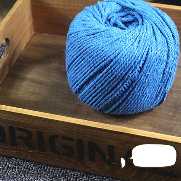 

PandaHall Macrame Cotton Cord, Twisted Cotton Rope, for Wall Hanging, Plant Hangers, Crafts and Wedding Decorations, Deep Sky Blue, 3mm...