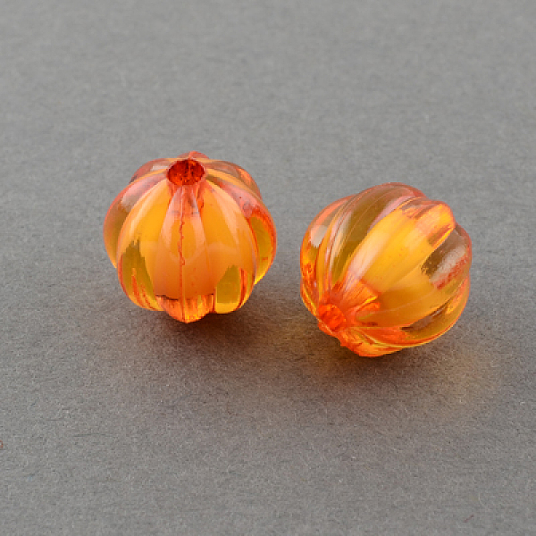 

PandaHall Autumn Theme Transparent Acrylic Beads, Bead in Bead, Round, Pumpkin, Orange Red, 14mm, Hole: 2mm, about 390pcs/500g Acrylic...