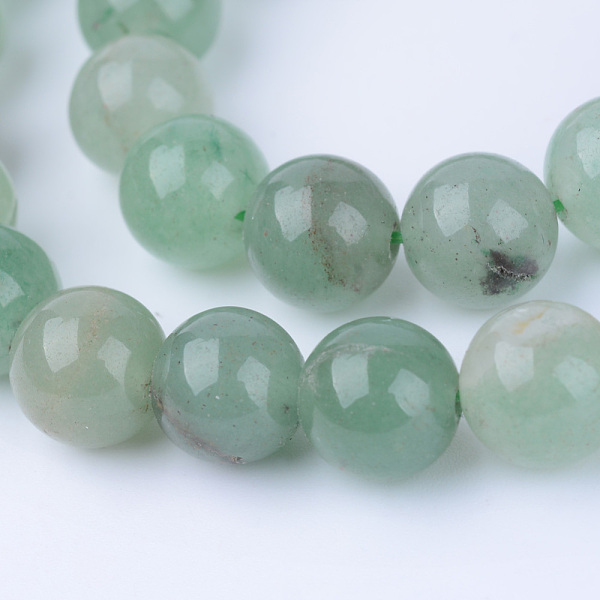 

PandaHall Natural Green Aventurine Beads Strands, Round, 10~10.5mm, Hole: 1.2mm, about 36pcs/strand, 15.5 inch Green Aventurine Round