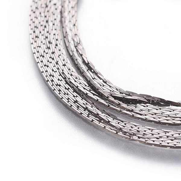 

PandaHall Brass Cardano Chains, Unwelded, Gunmetal, 0.6mm Brass