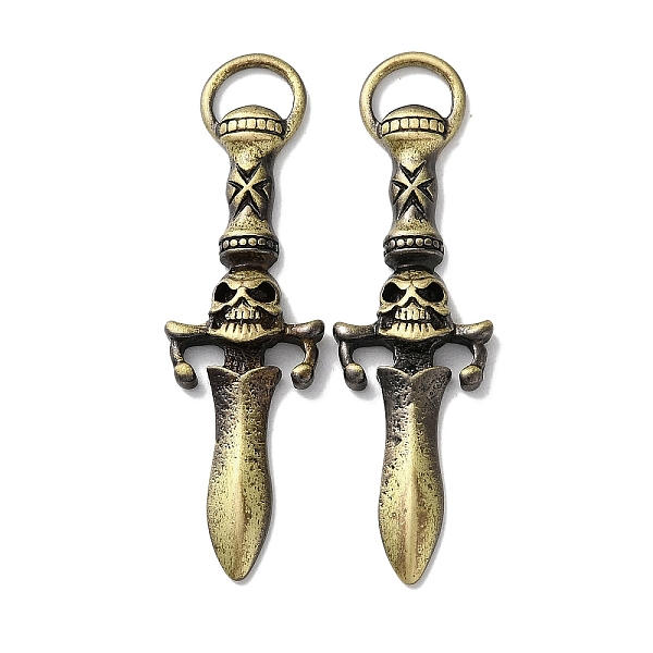 

PandaHall Tibetan Style Brass Pendants, Cadmium Free & Lead Free, Sword, Antique Bronze, 55x15.5x4.5mm, Hole: 5x7.5mm Brass Others