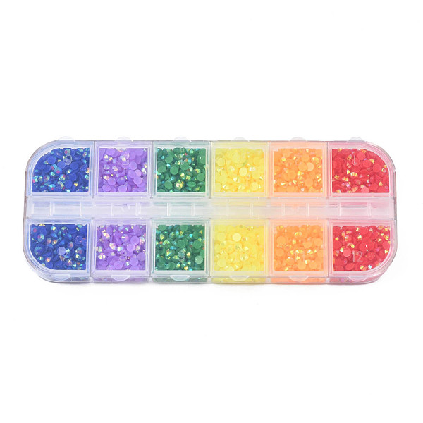 

PandaHall Pointed Back Resin Rhinestone Cabochons, Nail Art Decoration Accessories, Diamond, Colorful, 3x1mm, 6 colors, 500pcs/color...