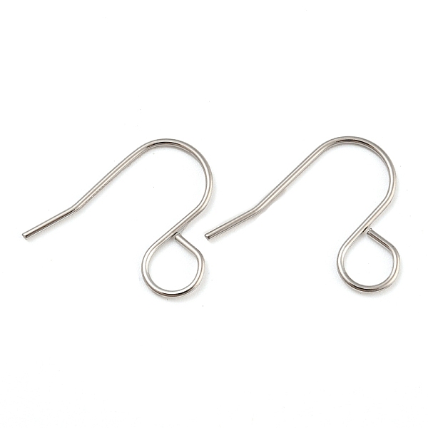 

PandaHall 316 Surgical Stainless Steel Earring Hooks, Ear Wire, with Horizontal Loop, Platinum, 21x17x0.8mm, Hole: 5mm, Pin: 0.8mm 316...