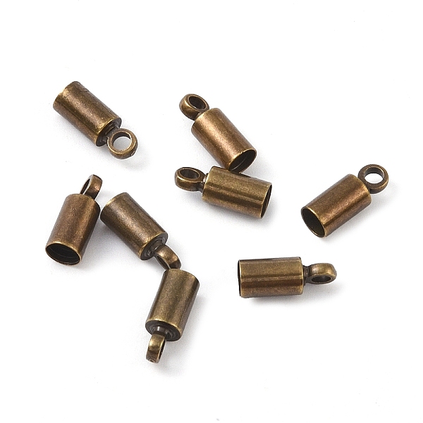

PandaHall Brass Cord Ends, Nickel Free, Antique Bronze, 9x3.5mm, Hole: 1.5mm, 3mm inner diameter Brass