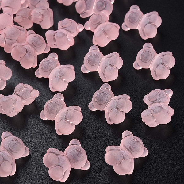 

PandaHall Transparent Acrylic Beads, Frosted, Bear, Light Salmon, 18.5x15.5x11mm, Hole: 2.5mm, about 330pcs/500g Acrylic Bear