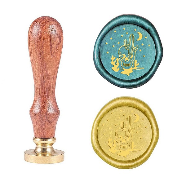 

PandaHall Wax Seal Stamp Set, Sealing Wax Stamp Solid Brass Head, Wood Handle Retro Brass Stamp Kit Removable, for Envelopes Invitations...