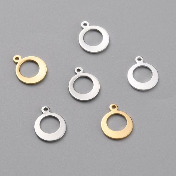 

PandaHall Brass Charms, Long-Lasting Plated, Ring, Mixed Color, 11x9x0.8mm, Hole: 1mm Brass Ring