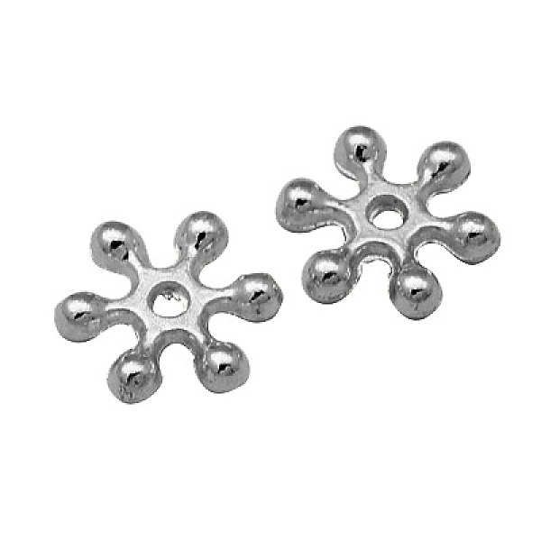 

PandaHall Zinc Alloy Beads Spacers, Cadmium Free & Lead Free, with One Hole, Snowflake, Antique Silver, 10x2.5mm, Hole: 1.5mm Alloy...