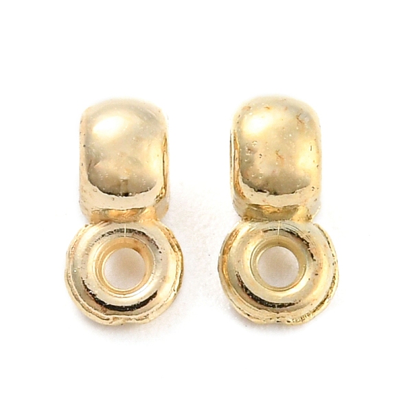 

PandaHall CCB Plastic Tube Bails, Loop Bails, Rondelle, Golden, 7x3.5x4mm, Hole: 1mm, Inner Diameter: 2mm Plastic Rondelle