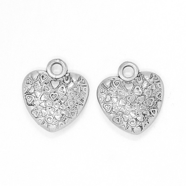 

PandaHall CCB Plastic Heart Pendants, Antique Silver, 20x18x6mm, Hole: 2.5mm Plastic Heart
